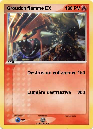 Pokemon Groudon flamme EX