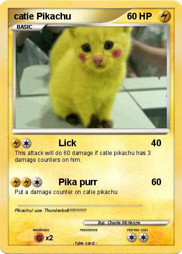 Pokemon catie Pikachu