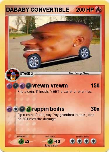 Pokemon DABABY CONVERTIBLE
