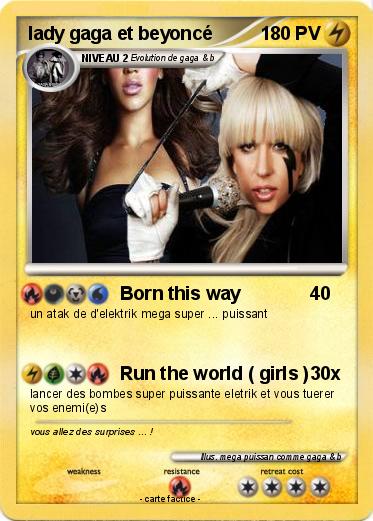 Pokémon lady gaga et beyonce 1 1 - Born this way - Ma carte Pokémon