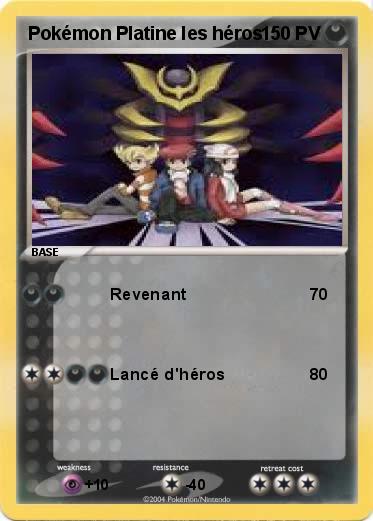 Pokemon Pokémon Platine les héros