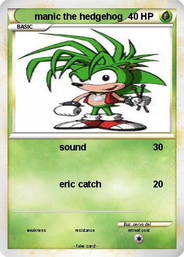 Pokemon manic the hedgehog