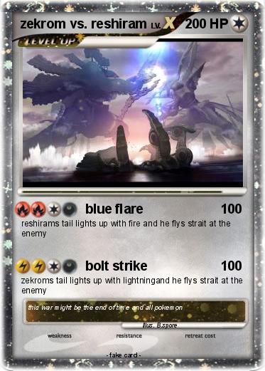 Pokemon zekrom vs. reshiram