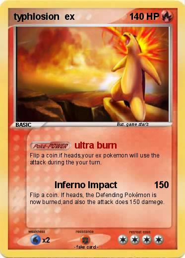 Pokemon typhlosion  ex