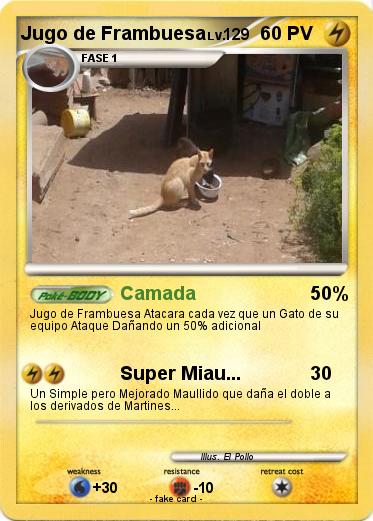 Pokemon Jugo de Frambuesa