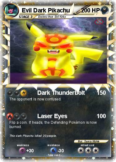 Pokemon Evil Dark Pikachu