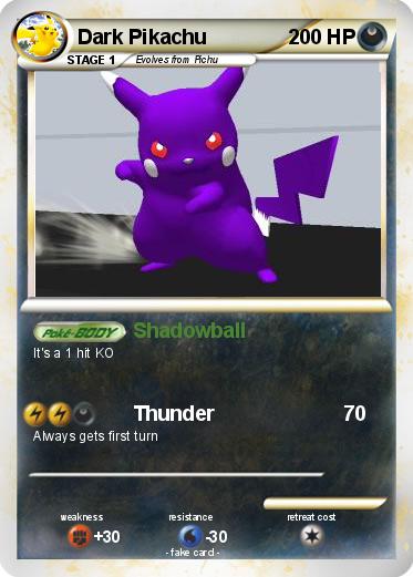 Pokemon Dark Pikachu