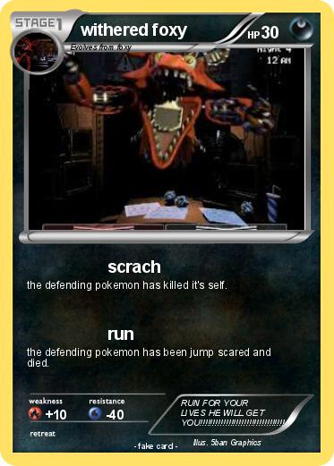 Pokemon withered foxy