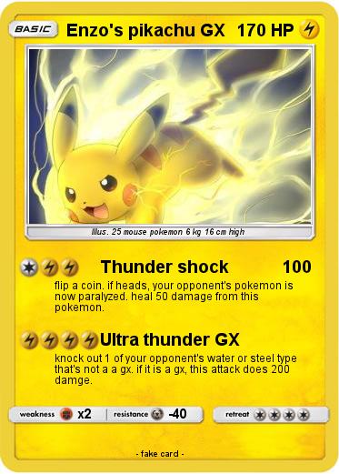 Pokemon Enzo's pikachu GX