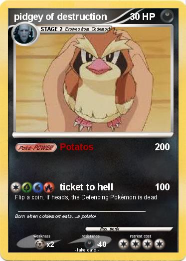 Pokemon pidgey of destruction