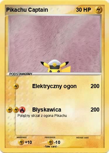 Pokemon Pikachu Captain