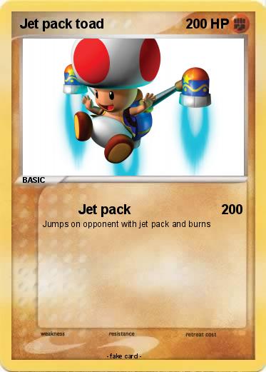 Pokemon Jet pack toad