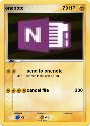 Pokemon onenote
