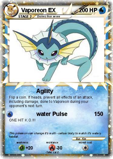 Pokemon Vaporeon EX