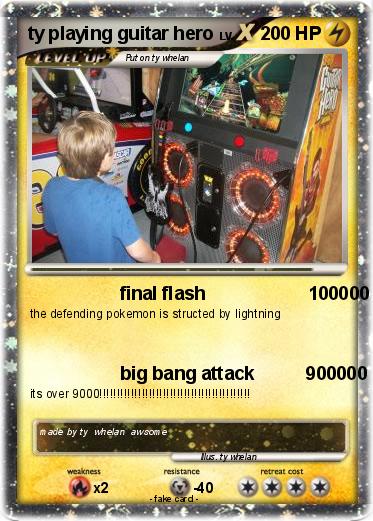 Pokemon ty playing guitar hero