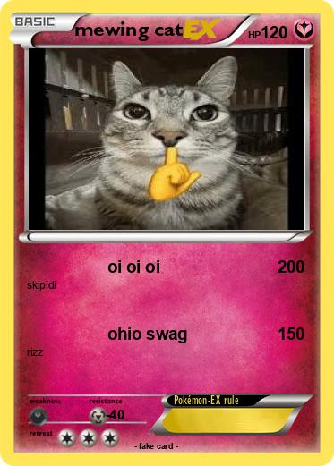 Pokemon mewing cat