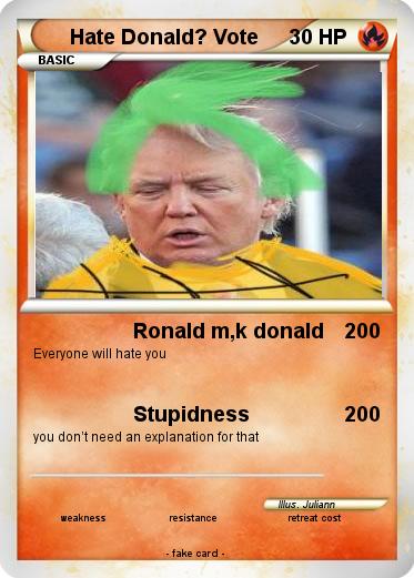 Pokemon Hate Donald? Vote