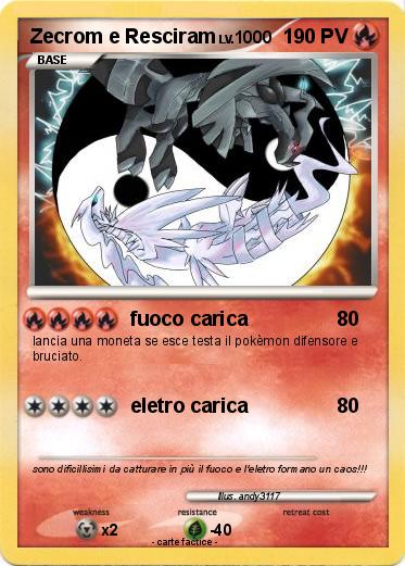 Pokemon Zecrom e Resciram