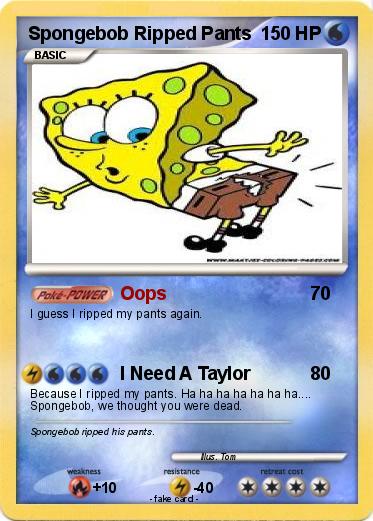 Pokemon Spongebob Ripped Pants