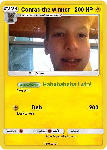 Pokemon Conrad the winner