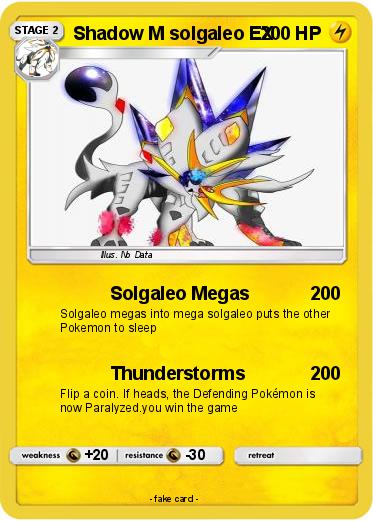 Pokemon Shadow M solgaleo EX