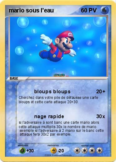 Pokemon mario sous l'eau
