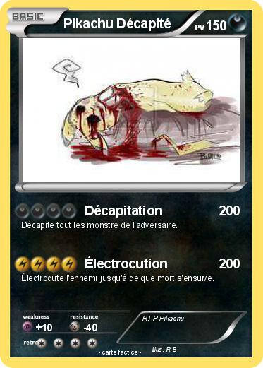 Pokemon Pikachu Décapité