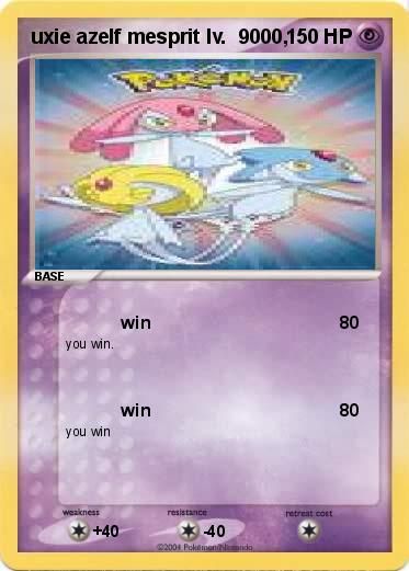 Pokemon uxie azelf mesprit lv.  9000,