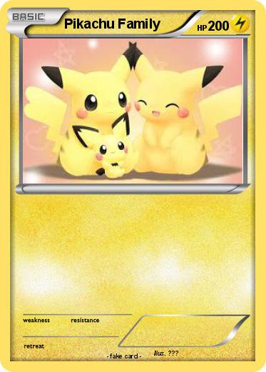 Pokemon Pikachu Family