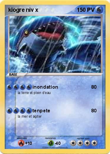 Pokemon kiogre niv x