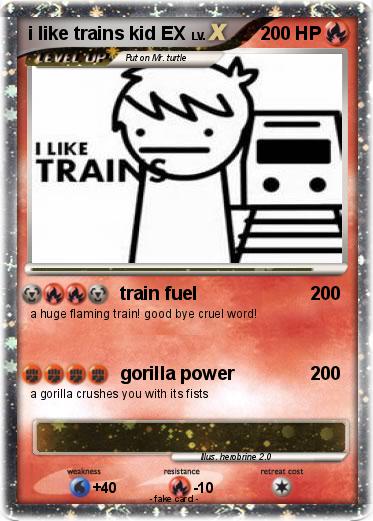 Pokemon i like trains kid EX