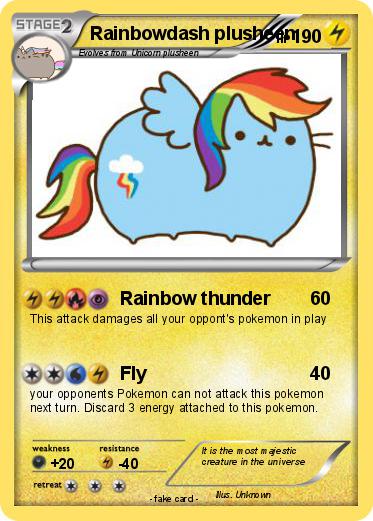 Pokemon Rainbowdash plusheen