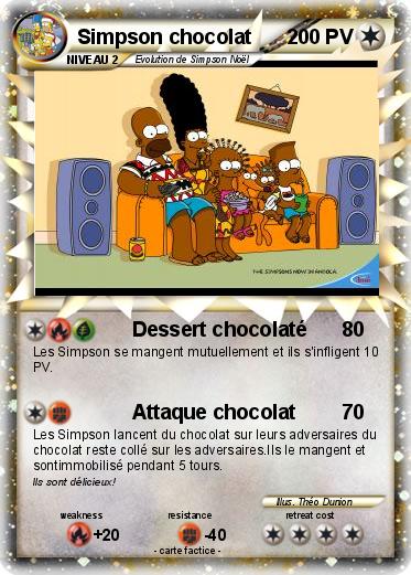 Pokemon Simpson chocolat