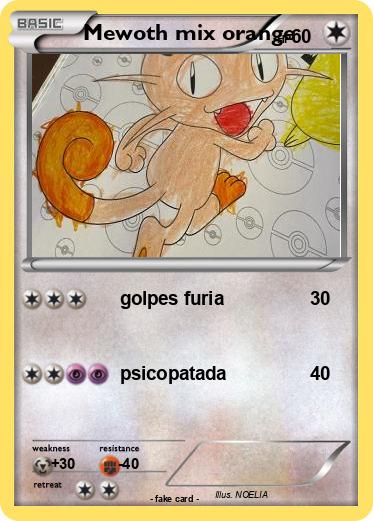 Pokemon Mewoth mix orange