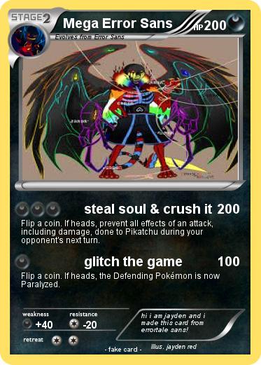 Pokemon Mega Error Sans