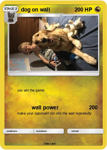 Pokemon dog on wall