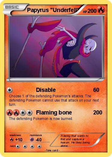 Pokemon Papyrus "Underfell"