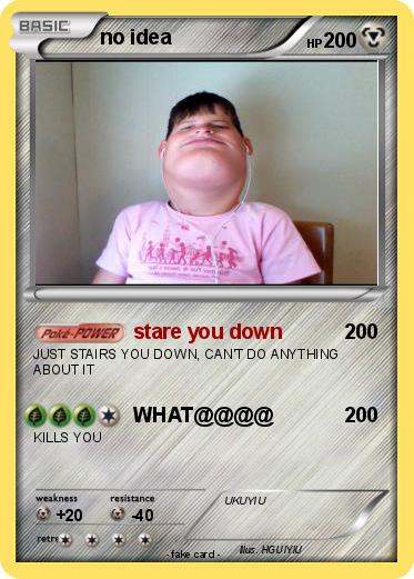 Pokemon no idea