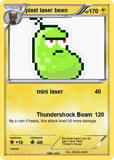Pokemon pixel laser bean