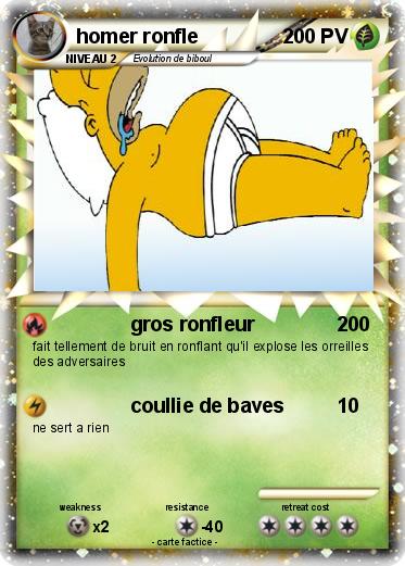 Pokemon homer ronfle