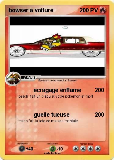 Pokemon bowser a voiture