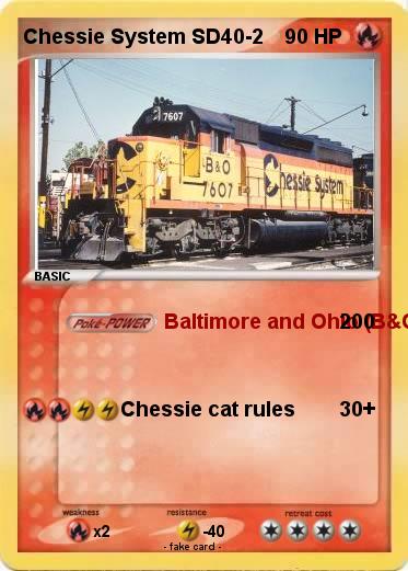 Pokemon Chessie System SD40-2