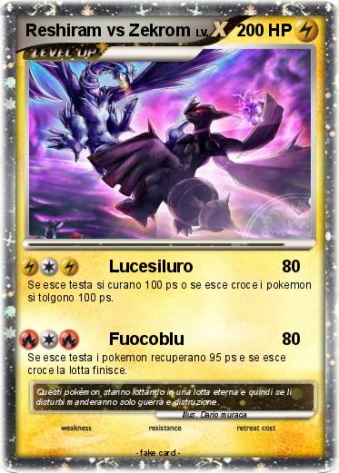 Pokemon Reshiram vs Zekrom