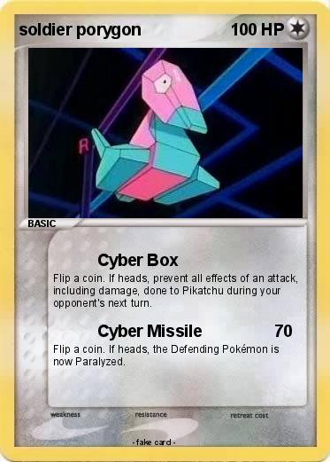 Pokemon soldier porygon