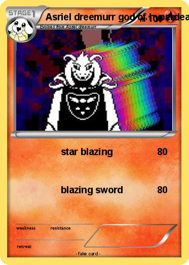 Pokemon Asriel dreemurr god of hyperdeath