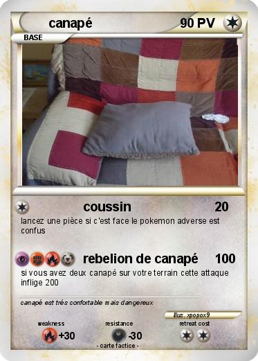 Pokemon canapé