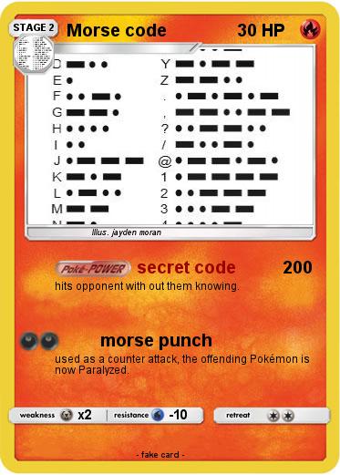 Pokemon Morse code
