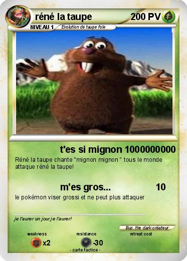 Pokemon réné la taupe