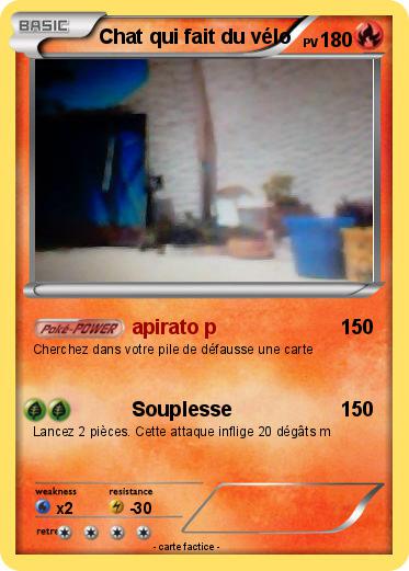 Pokemon Chat qui fait du vélo