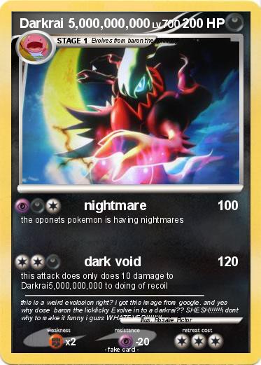 Pokemon Darkrai 5,000,000,000